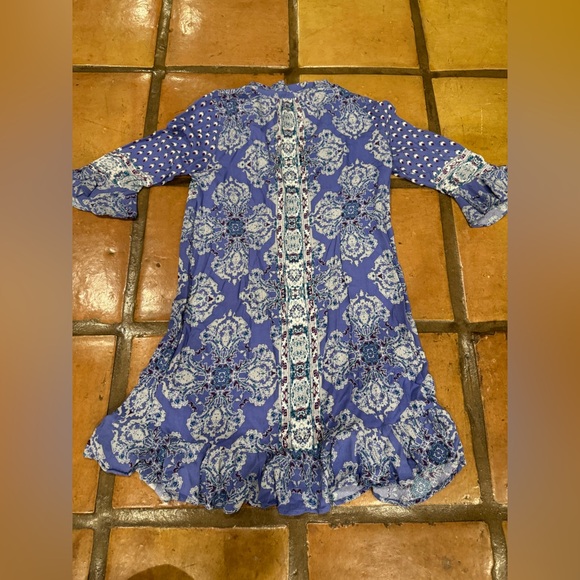 Free People Magic Mystery Tunic shirt with bell sleeves paisley print small - Picture 10 of 12